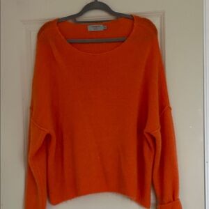 Vibrant Orange Women's Crew Neck Sweater